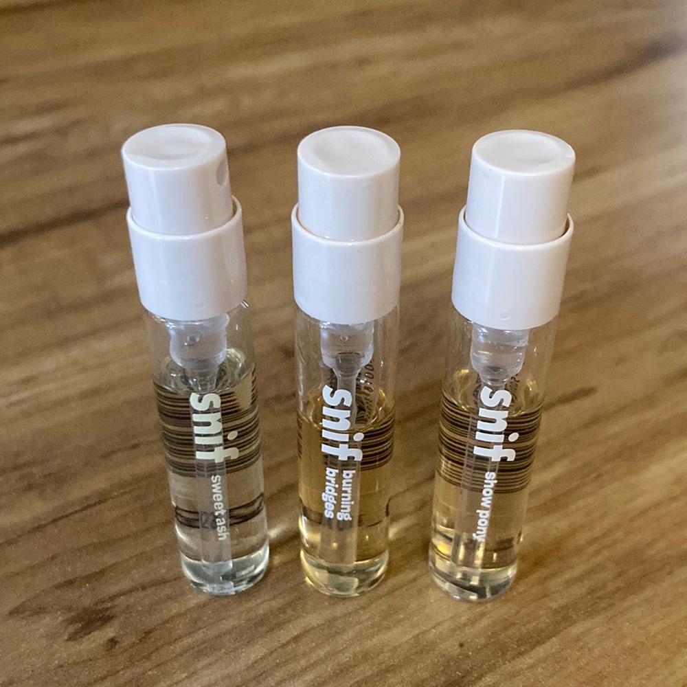 Snif Samples: Sweet Ash, Burning Bridges, Show Pony
